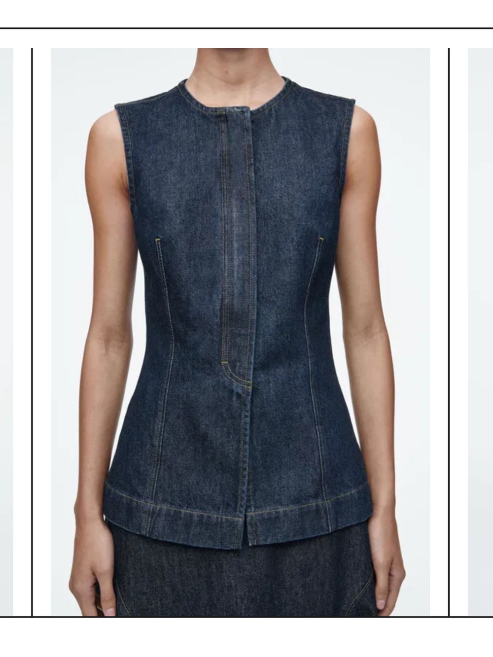 COS Sleeveless Dark Denim Top
